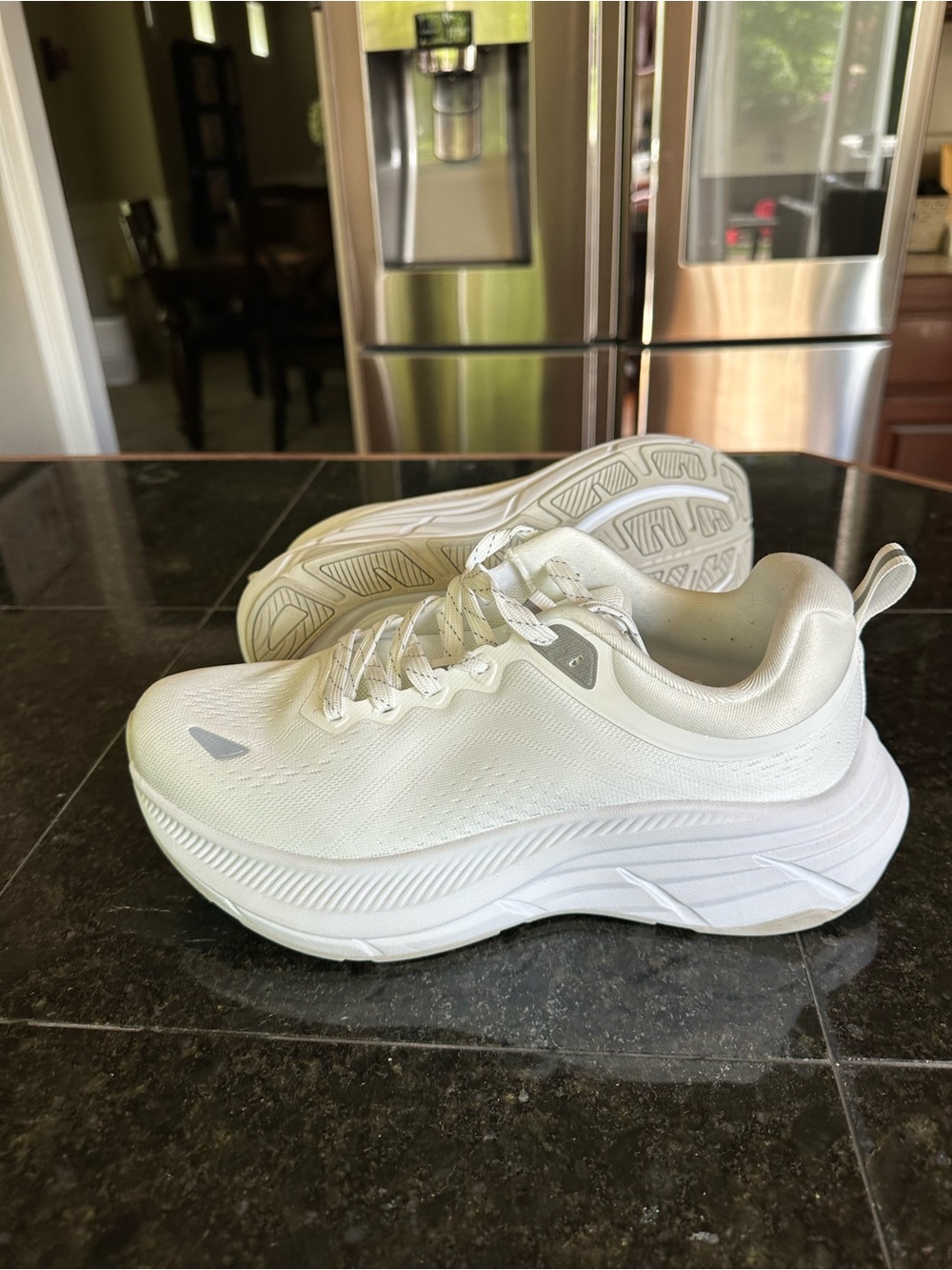 Nortiv 8 Woman’s Cushion Walking shoe.  White Platform Athletic Sneakers.